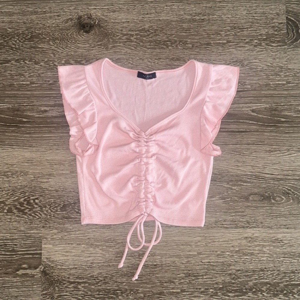 21 Saints v-neck short sleeve crop top